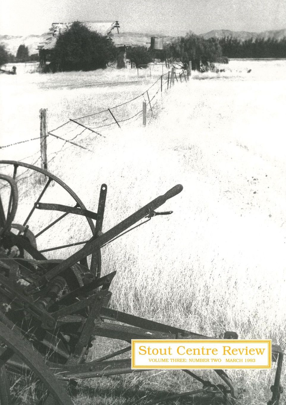 Cover of Stout Centre Review, 1993, V. 3, N. 2.