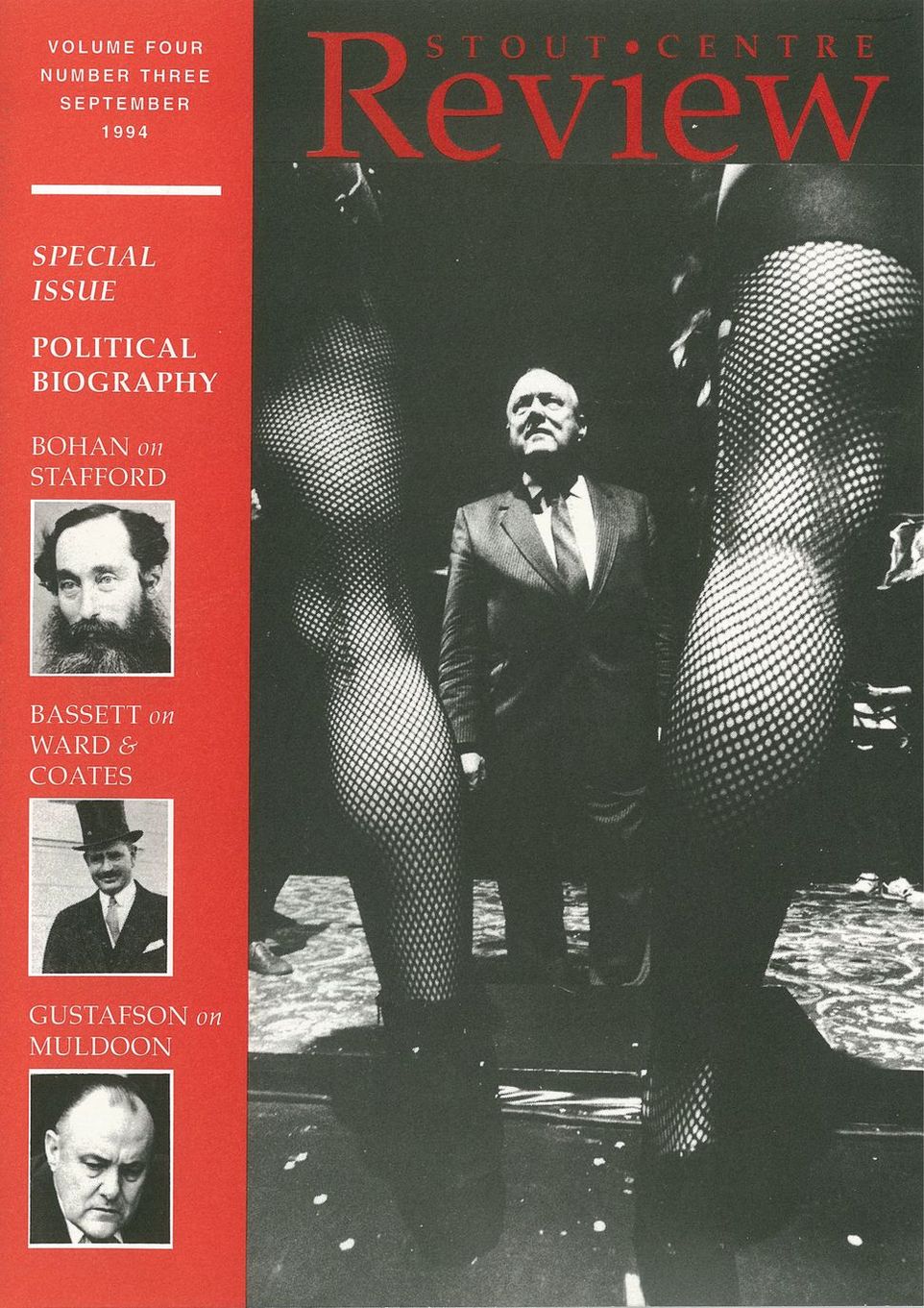 Cover of Stout Centre Review, 1994, V. 4, N. 3.