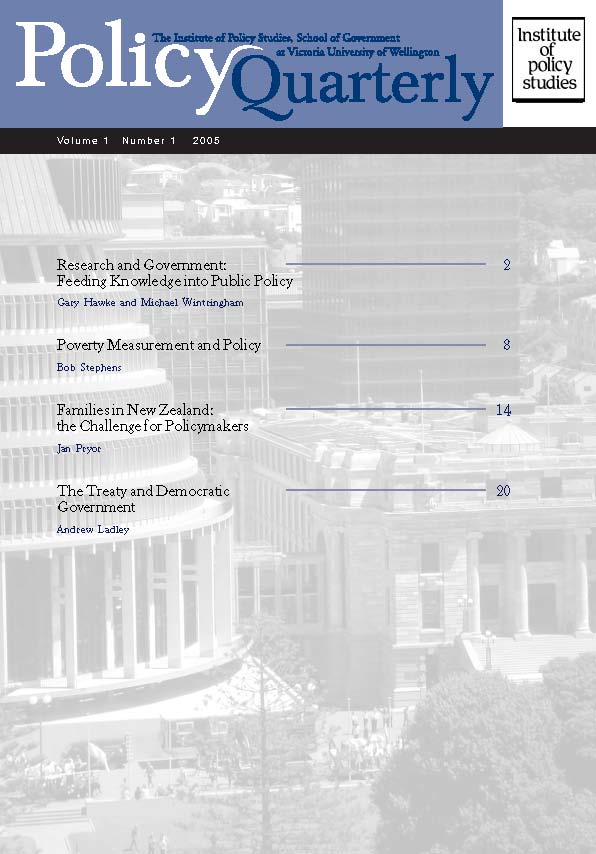 Policy Quarterly volume 1 number 1 2005